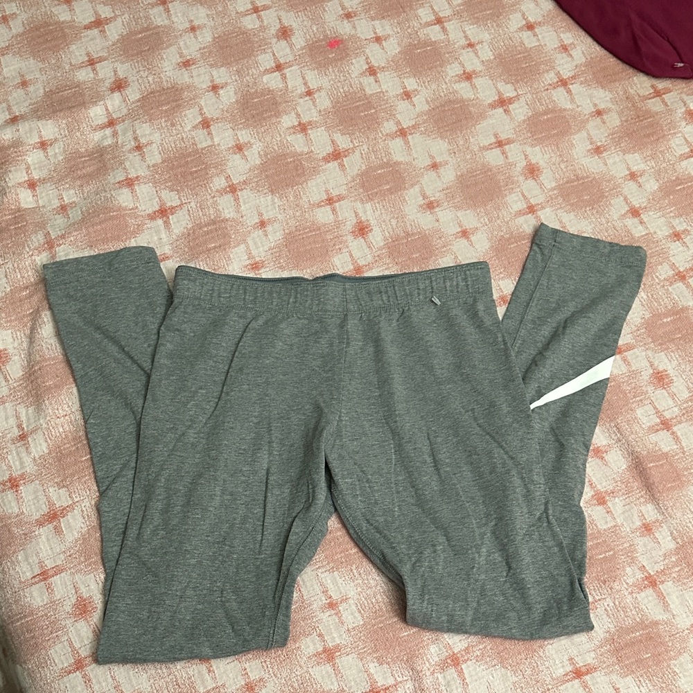 Nike Kids Charcoal Leggings with White Detail